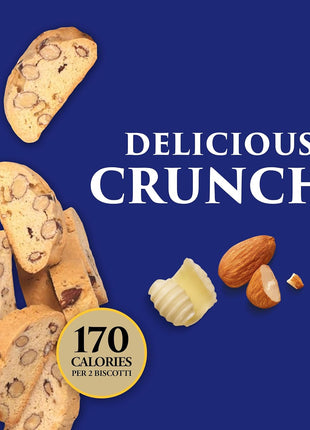La Dolce Vita Almond Biscotti, Authentic Italian-Style Cookies, 40oz Jar