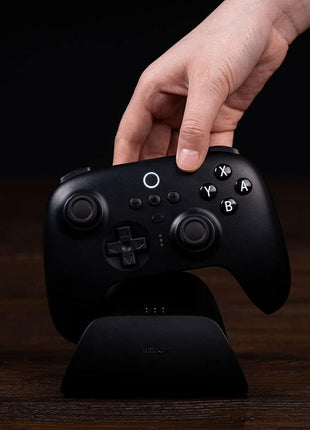8BitDo Ultimate Bluetooth Controller with Charging Dock, Wireless Pro Controller with Hall Effect Sensing Joystick, Compatible with Switch, Windows and Steam Deck (Black)