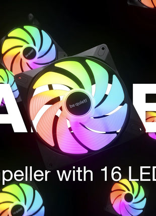 be quiet! Light Wings LX 120mm PWM high-Speed Fan, Illuminated hub, Frosted Blades, Multiple Colors and Modes, Optimized Blades for Extraordinary air Pressure, Daisy Chain Option, Rifle Bearing