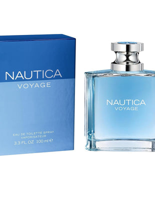 Nautica Voyage Eau De Toilette, Cologne and Fragrance For Men, Fresh, Romantic, Fruity Scent Woody, Aquatic Notes of Apple, Water Lotus, Cedarwood, and Musk Ideal Day Wear, Long Lasting 3.3Fl oz