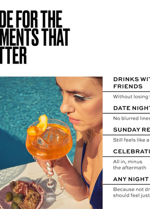 AF Drinks Non-Alcoholic Apero Spritz | Alcohol Alternative Sparkling Cocktails with AFTERGLOW Botanical Warmth | Gluten-Free, Low-Calorie | 8.4 oz Cans (12-Pack)