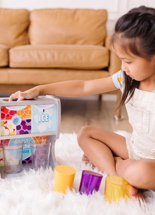Melissa & Doug Thirst Quencher Wooden Drink Dispenser with Juice Inserts, Ice Cubes & Play Kitchen Accessories, Preschool Learning Toys for Girls & Boys 3+ - FSC Certified