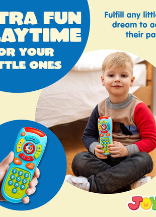 JOYIN Baby Learning Phone and Remote Toy for Toddler, Fun Smartphone Toys with Music for Infants, Boys or Girls, Holiday Stocking Stuffers, Kids Birthday Gift