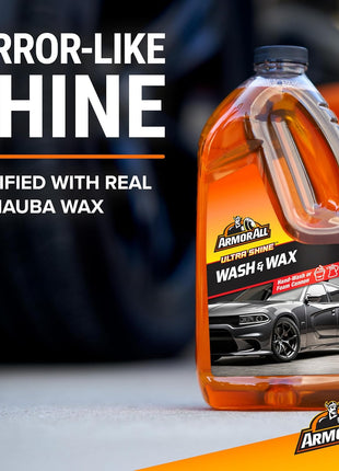 Armor All Ultra Shine Car Wash and Car Wax by Armor All, Cleaning Fluid for Cars, Trucks, Motorcycles, 64 Fl Oz Each