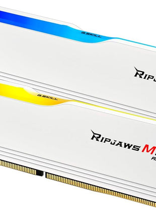 G.SKILL Ripjaws M5 RGB Series DDR5 RAM (Intel XMP 3.0) 96GB (2x48GB) 5600MT/s CL40-40-40-89 1.25V Desktop Computer Memory U-DIMM - Matte White (F5-5600J4040D48GX2-RM5RW)