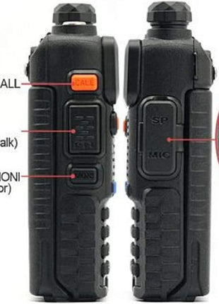 Baofeng UV-5R Two Way Radio Dual Band 144-148/420-450Mhz Walkie Talkie 1800mAh Li-ion Battery(Black)