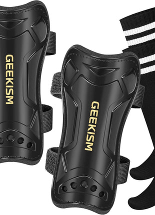 Soccer Shin Guards for Youth Kids Toddler, Protective Soccer Shin Pads & Sleeves Equipment - Football Gear for 3 5 4-6 7-9 10-12 Years Old Children Teens Boys Girls