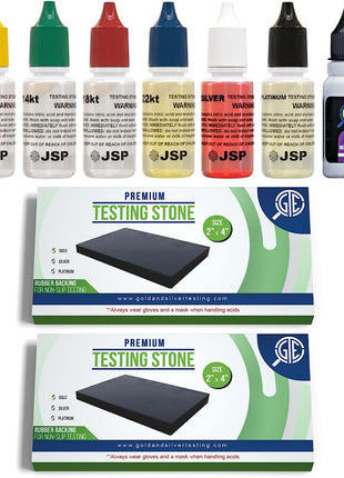 Gold Silver Jewelry Tester Appraisal Kit 10K 14K 18K 22K 24K Platinum Palladium Test Precious Metals 999 925 Scrap