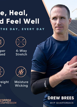 Copper Compression Arthritis Gloves | Fingerless Arthritis Carpal Tunnel Pain Relief Gloves For Men & Women | Hand Support Wrist Brace For Rheumatoid, Tendonitis, Swelling, Crocheting, Typing (M)