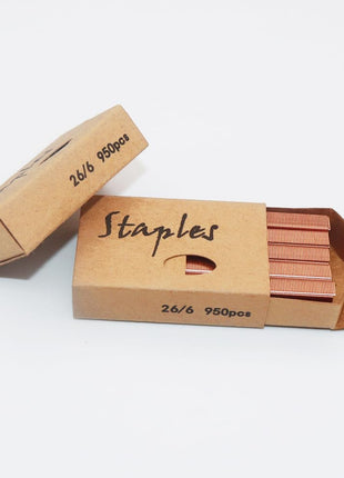 NatSumeBasics 3000 Rose Gold Staples 26/6 Standard Colored Staple Refill