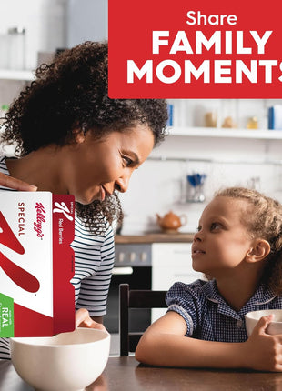 Kellogg's Special K Breakfast Cereal, Family Breakfast, Fiber Cereal, Giant Size, Red Berries, 19.2oz Box (1 Box)