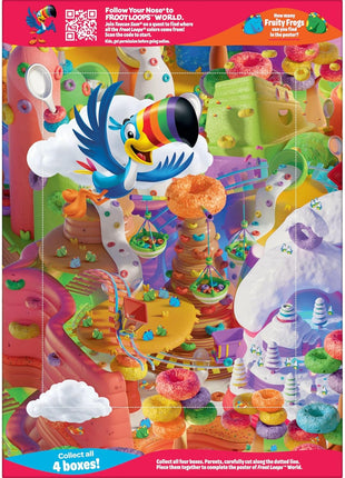Kellogg's Froot Loops Original Giant Size Breakfast Cereal 23 oz | Good Source of Fiber, 15g Whole Grains