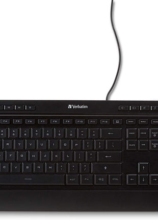 Verbatim Illuminated Wired Keyboard, Black