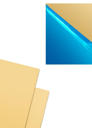 2 Pcs Brass Sheet, 6 inch x 6 inch, 24 Gauge(0.5mm) Thickness, No Scratches, Film Attached Brass Plates
