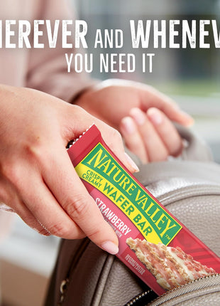 Nature Valley Crispy Creamy Wafer Bars, Strawberry, Whole Grain, 5 Bars, 6.5 oz