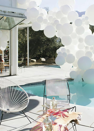 PartyWoo Balloons, 50 pcs 5 Inch Matte White Balloons, for Balloon Garland or Balloon Arch as Party Decorations, Wedding Decorations, Neutral Baby Shower Decorations, White Y13