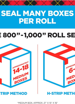 Scotch Heavy Duty Shipping Packing Tape, Clear, Shipping and Packaging Supplies, 1.88 in. x 27.7 yd., 1 Tape Roll with Dispenser