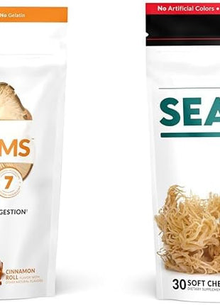 Force Factor Modern Mushrooms Soft Chews with 7 Mushrooms, 60 Chews & Sea Moss Soft Chews, Irish Sea Moss with Antioxidants, 30 Chews