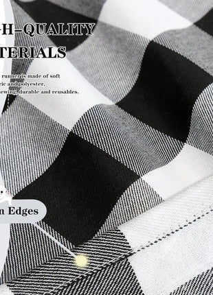 Buffalo Plaid Table Runners 2 Packs 13x84 Inches Black and White Check Table Runner Fall Thanksgiving Table Runners for Parties