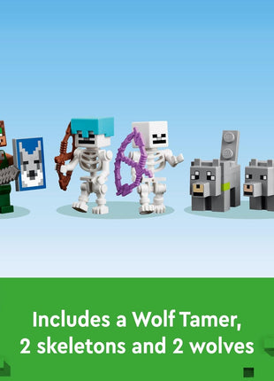 LEGO Minecraft The Wolf Stronghold Fortress Playset, Video Game Toy for Boys and Girls, Action Packed Castle Building Set with Minifigures, Minecraft Toy Gift for Kids Ages 8 and Up, 21261