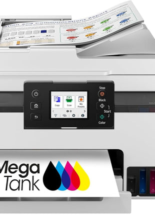 Canon MegaTank MAXIFY GX2020 All-in-One Wireless Color Printer – Print, Copy, Scan with Duplex Printing – Refillable Tank System, Compact Desktop Design – Wireless Print Scan Copy for Home & Office