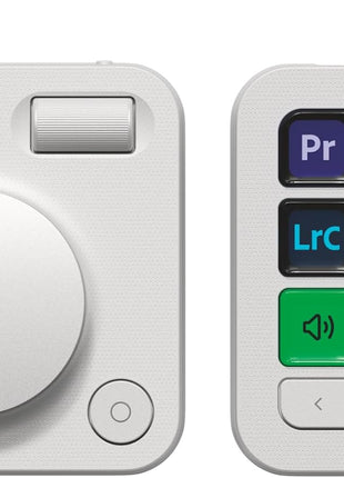 Logitech MX Creative Console, 9 Customizable LCD Keys, Stream Deck Accessories, Control Dial for Graphic Design, Adobe, Zoom, Spotify - Pale Grey, 3-Month Adobe Creative Cloud Membership