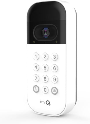 myQ Smart Garage Door Video Keypad with Wide-Angle Camera,Customizable PIN Codes,and Smartphone Control–Take Charge of Your Garage Access Works with Chamberlain, LiftMaster and Craftsman openers,White