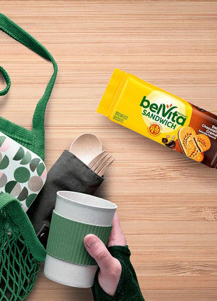 belVita Breakfast Sandwich Dark Chocolate Creme Breakfast Biscuits, Value Pack, 12 Packs (2 Sandwiches Per Pack)