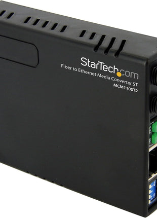 StarTech.com 10/100 Mbps Ethernet to Fiber Optic Media Converter - ST Multimode - 1310nm - 2km - Full/Half Duplex , TAA (MCM110ST2)