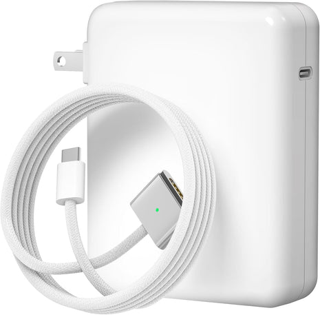 140W Charger for MacBook Pro 16 14 inch Mac Air 15 13 inch 2026 2025 2024 | 23 22 21 M1–M5【Original Quality】 Fast Charger Power Adapter & 6.6FT Type C to Magnetic 3 Cable LED Applicable 2021-26 (White)