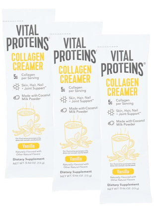 Vital Proteins Vanilla Collagen Creamer Single, 0.46 OZ (Pack of 3)