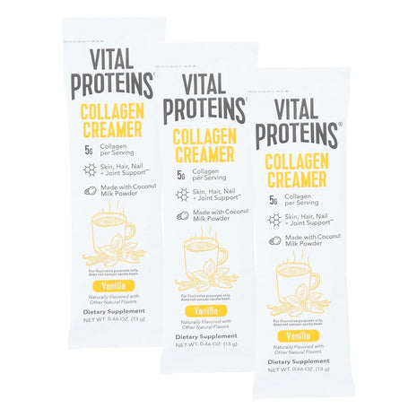 Vital Proteins Vanilla Collagen Creamer Single, 0.46 OZ (Pack of 3)