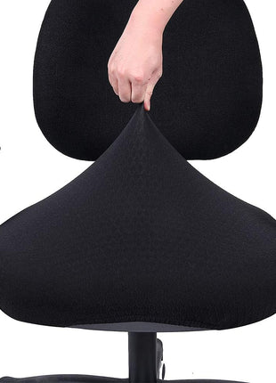Smiry Office Computer Chair Seat Covers for Desk, Anti-dust Protector | Stretch Jacquard Removable Washable Desk Chair Seat Cushion Protectors, Black