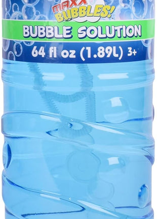 Sunny Days Entertainment Bubble Solution 64 oz - Non-Toxic - 3+ Years | Includes Wand, Easy Grip Bottle, For Machines And Wands, 11 in Tall, 4.2 lb, Ages 36 Months Up, Holiday Theme