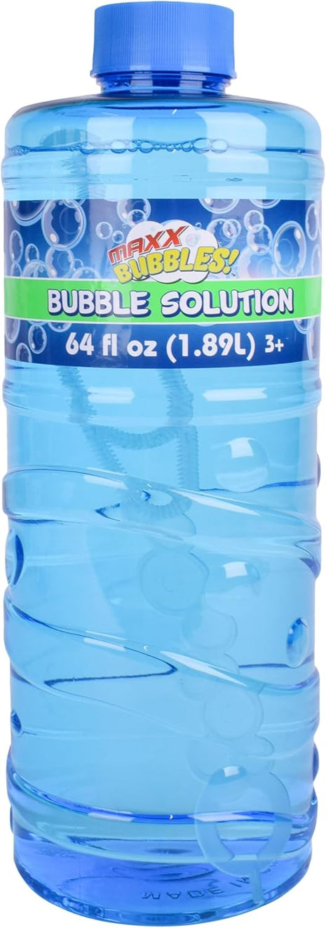 Sunny Days Entertainment Bubble Solution 64 oz - Non-Toxic - 3+ Years | Includes Wand, Easy Grip Bottle, For Machines And Wands, 11 in Tall, 4.2 lb, Ages 36 Months Up, Holiday Theme