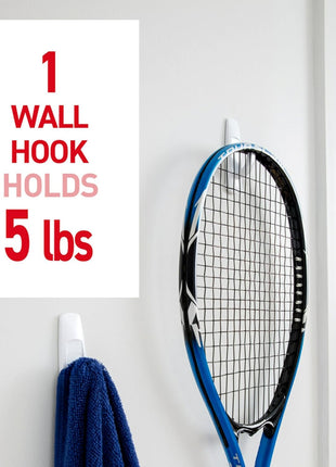 Command Large Utility Hooks, 7-Hooks, 12-Strips, Organize Damage-Free | Damage-Free Hanging Wall Hooks with Adhesive Strips, No Tools Adhesive Hooks for Hanging Decor, Holds up to 5 lb