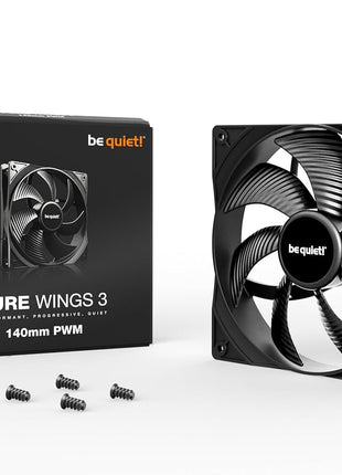 be quiet! Pure Wings 3 140mm Quiet PWM Case Fan | High top-end Speed with Low Minimum RPM | Extraordinary air Pressure | BL108