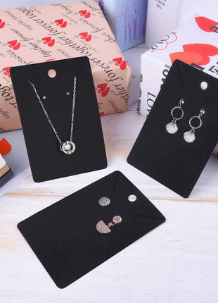 MIAHART 150 Set Earring Display Card with 150 Pcs Self-Seal Bags, Earring Holder Card for Selling DIY Ear Studs, Earrings and Jewelry Display (Black)