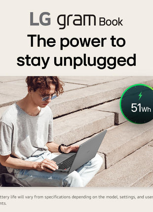 LG gram Book 15-inch Lightweight Laptop Computer, Intel Core i5-1334U Processor, Windows 11 Home, 8GB RAM, 512GB SSD - Titan Silver