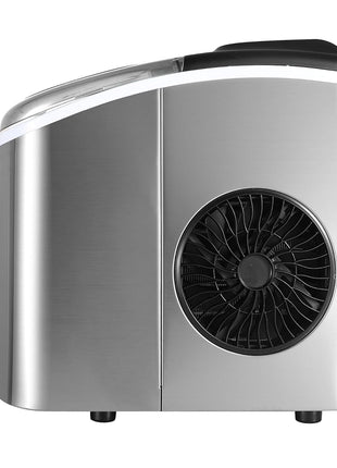 Frigidaire EFIC103-AMZ-SC Counter Top Maker with Over-Sized Ice Bucket, Stainless Steel, Self Cleaning Function, Heavy Duty, Stainless