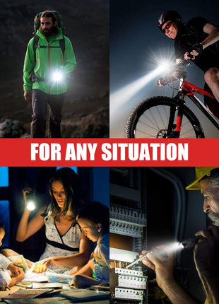 Victoper LED Flashlight 2 Pack, Bright Tactical Torch High Lumens 5 Modes, Waterproof Zoomable Flash Light for Outdoor, Birthday Gifts for Men, Dorm Room Hiking Camping Essentials Gear for Guys
