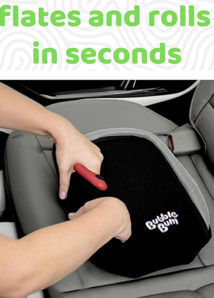 BubbleBum Inflatable Booster Car Seat ??Foldable, Lightweight, Backless Travel Booster Seat for Kids, Portable Carseat for Toddler, Fits 3 Across, Compact for Uber - Ages 4-11 Year Old, - Black