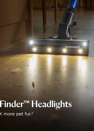 Bissell PowerClean FurFinder 200W Self-Standing Cordless Vacuum, 4052 | Bright headlights; wall mount; removable battery; upholstery tool; self-standing for easy storage