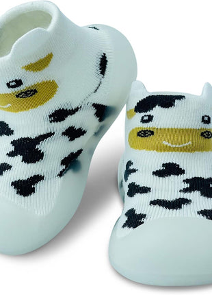 Dookeh Baby Sock Shoes Boys Girls First Walking Shoes Non-Slip Slippers Soft Sole Sneakers Toddler Infant Babygirl (A3-Gray, us_Footwear_Size_System, Toddler, Age_Range, Medium, 12_Months, 18_Months)