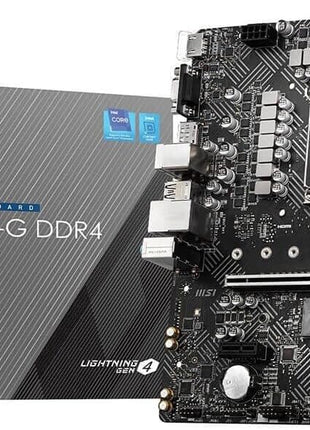 MSI PRO H610M-G DDR4 Motherboard (12th/13th/14th Gen Intel Core, LGA 1700 Socket, DDR4, PCIe 4, SATA 6Gb/s, 1Gbps LAN, M.2 Slots, USB 3.2, mATX)