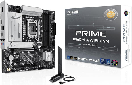 ASUS Prime B860M-A WiFi-CSM Offers DDR5, PCIe 5.0, Two M.2 Slots, Wi-Fi 6E, 2.5Gb Ethernet, USB Type-C, DisplayPort, HDMITM, and M.2 heatsink for Optimal Performance