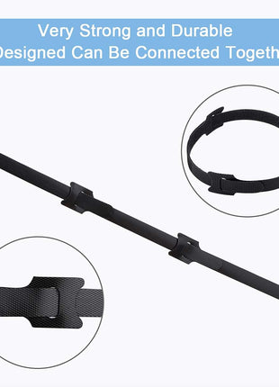 Nettbe 60 PCS 6 Inches Reusable Cable Ties, Adjustable Cord Straps Wire Organizer Cord Wrap and Hook Loop Cable Management