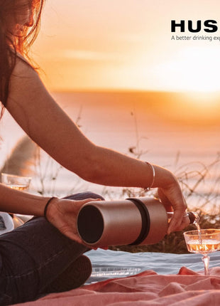 Huski Wine Chiller | Award Winning Iceless Design | Keeps Wine Cold up to 6 Hours | Wine Accessory | Next Generation Ice Bucket | Fits Some Champagne Bottles | Perfect Gift for Wine Lovers (Stainless)