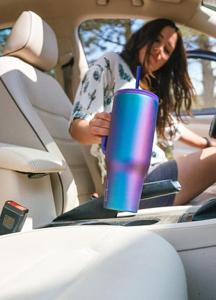 IRON °FLASK 40 oz Co-Pilot Insulated Travel Mug | Insulated Travel Mug with Straw & Flip Cap Lids - Cup Holder Fit, Leakproof, BPA Free (Aurora)