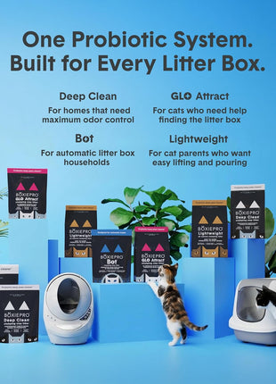 Boxie Probiotic Cat Litter, 40 Day Odor Control, Clumping Clay Kitty Litter, Odor Eliminating Probiotics, Dust-Free, No Fragrances No Fillers, 16 lb